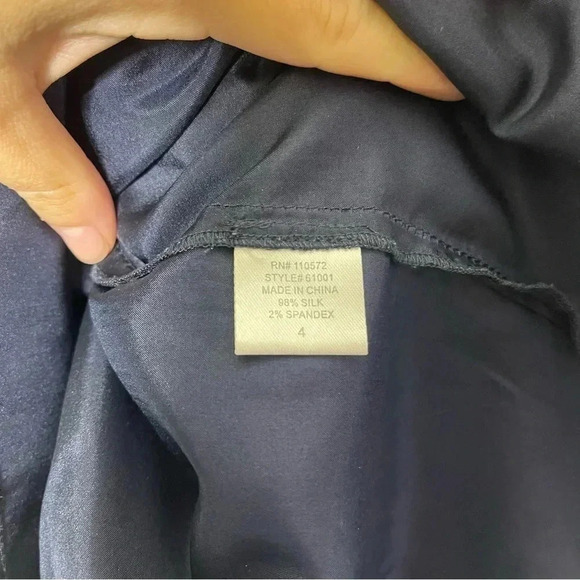 TWELFTH STREET BY CYNTHIA VINCENT Anthropologie Green Print Silk Dress Size 4 - Picture 5 of 9